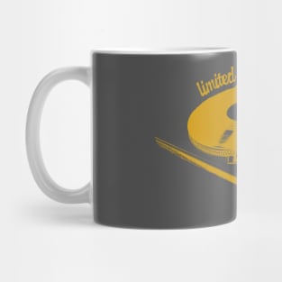 Yellow Turntable And Vinyl Record Illustration Mug